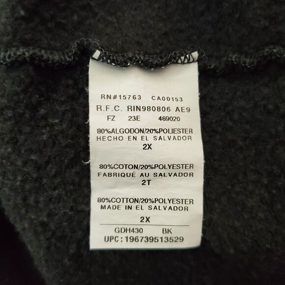 Hanes Good Things Take Time Black Pullover Hoodie Womens 2XL Pre-Owned - Picture 5 of 6